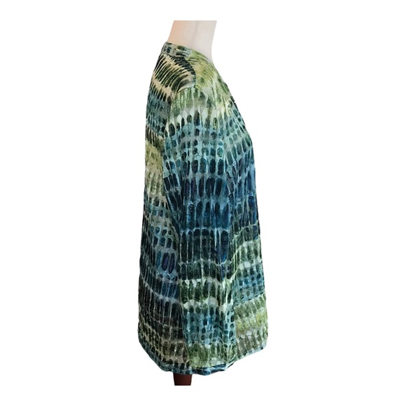 Chico’s Sheer Green Blouse - Picture 5 of 8